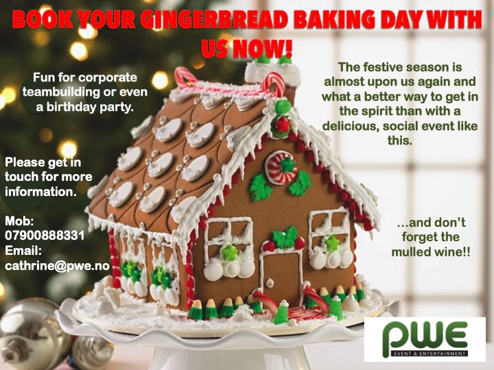 Book your gingerbread event now